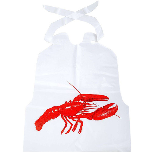 Custom Printed Adult Restaurant Plastic Disposable Lobster Bib Adult