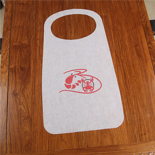 Custom Heavy Duty Non Woven Restaurant Bibs Disposable Adult Barbecue